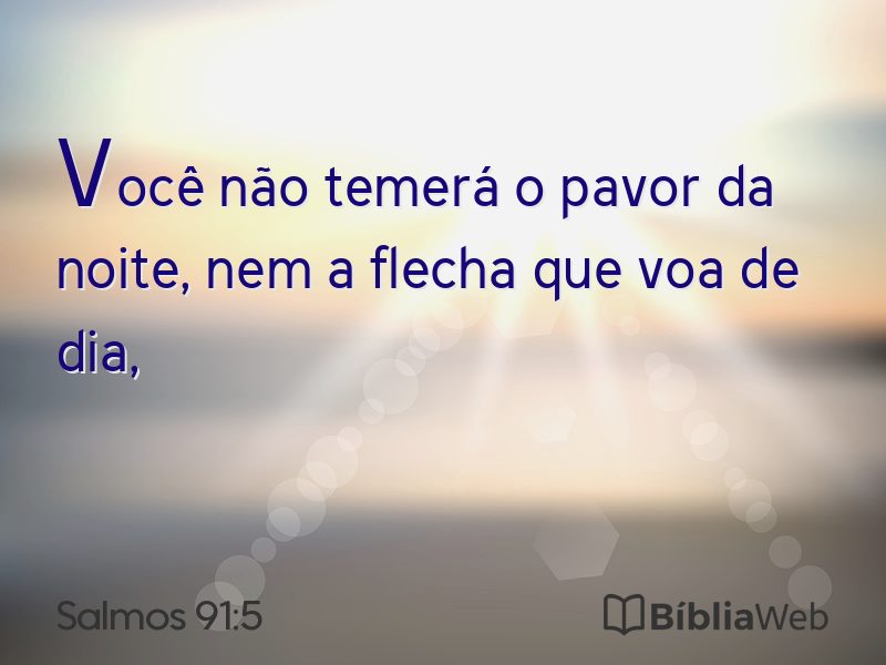 Salmos 91:5 em imagem para compartilhar