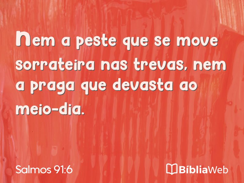 Salmos 91:6 em imagem para compartilhar