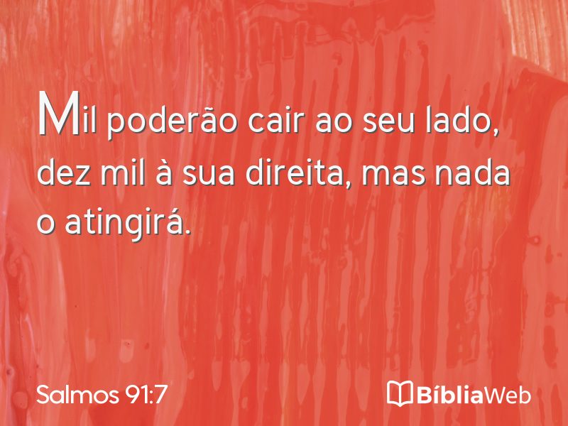 Salmos 91:7 em imagem para compartilhar