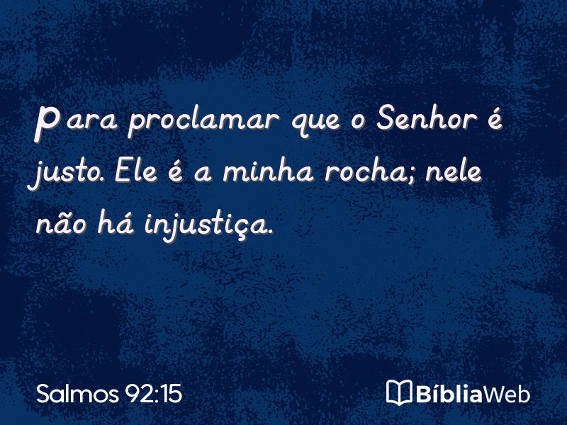 Salmos 92:15 em imagem para compartilhar
