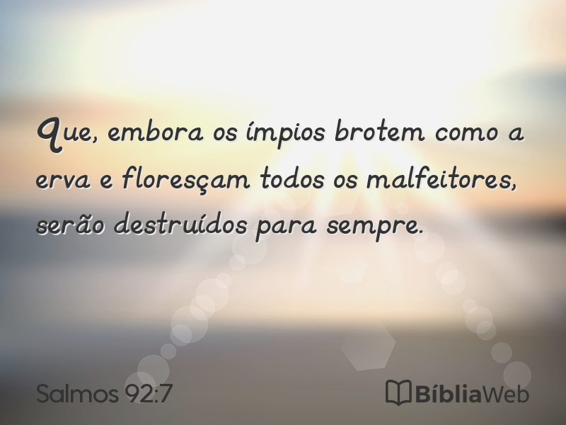 Salmos 92:7 em imagem para compartilhar