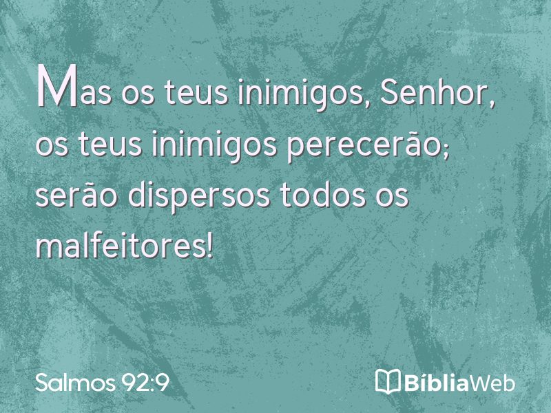 Salmos 92:9 em imagem para compartilhar