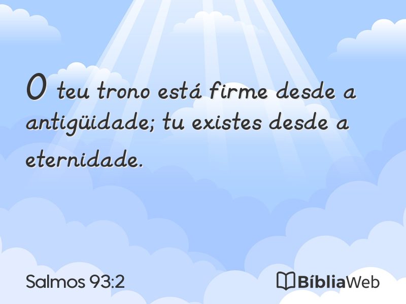 Salmos 93:2 em imagem para compartilhar