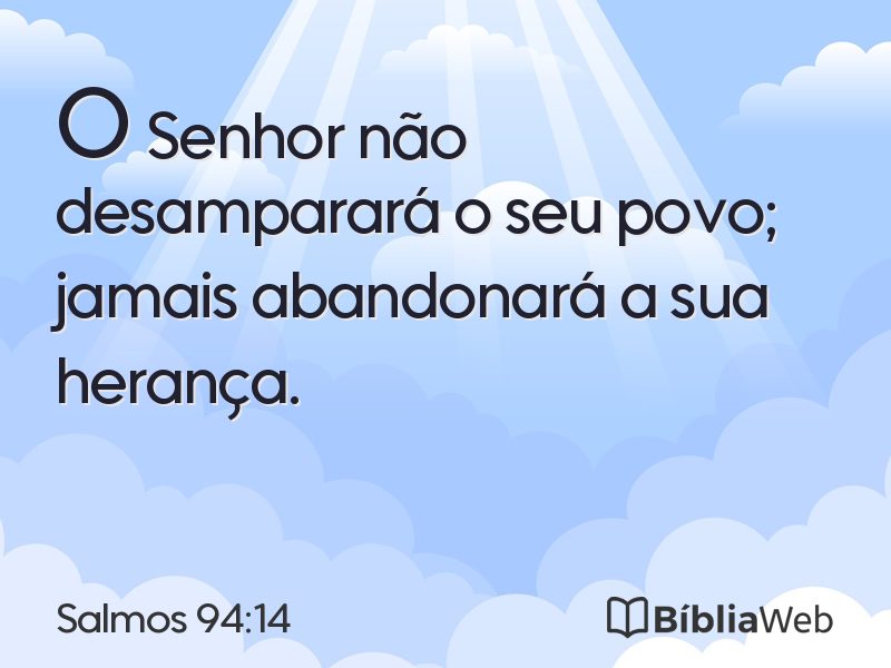 Salmos 94:14 em imagem para compartilhar