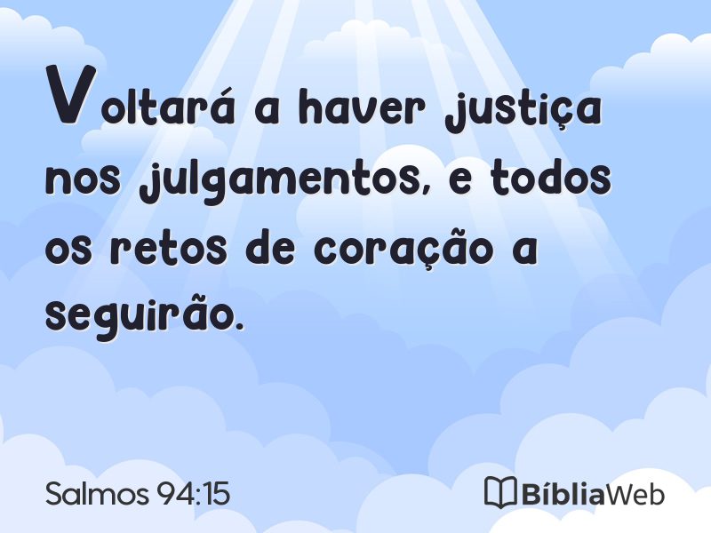 Salmos 94:15 em imagem para compartilhar
