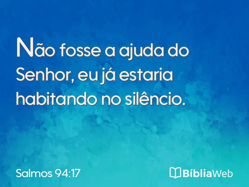Salmos 94:17 em imagem para compartilhar