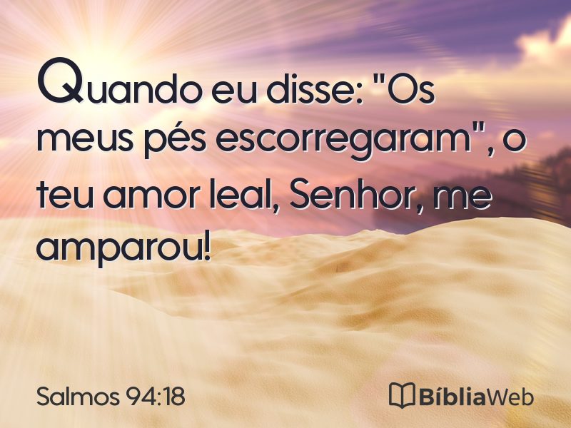 Salmos 94:18 em imagem para compartilhar