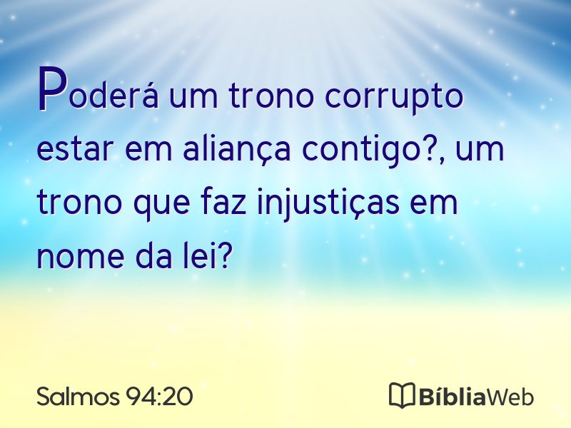 Salmos 94:20 em imagem para compartilhar