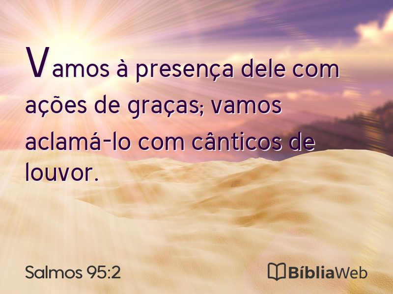 Salmos 95:2 em imagem para compartilhar