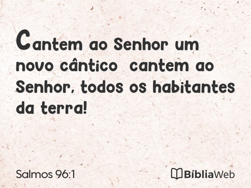 Salmos 96:1 em imagem para compartilhar