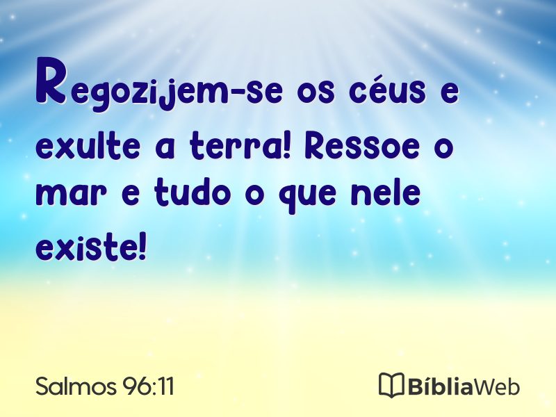 Salmos 96:11 em imagem para compartilhar