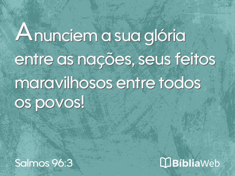 Salmos 96:3 em imagem para compartilhar