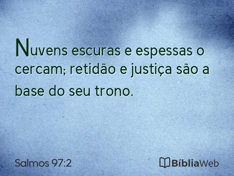 Salmos 97:2 em imagem para compartilhar