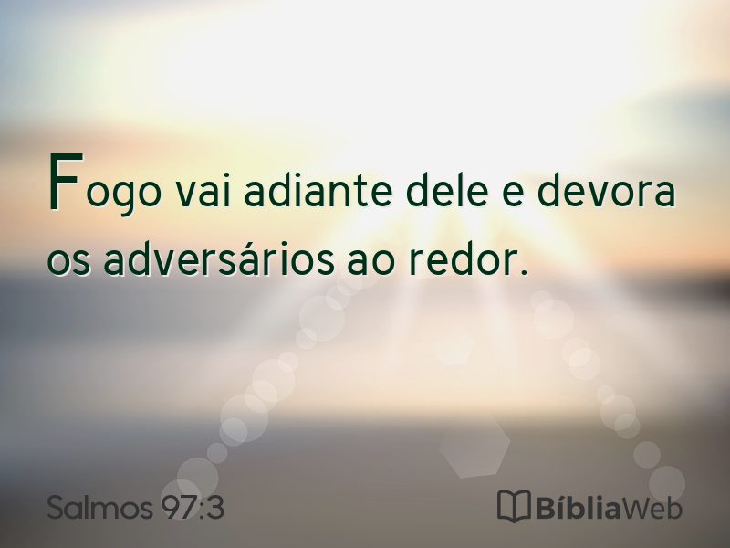 Salmos 97:3 em imagem para compartilhar