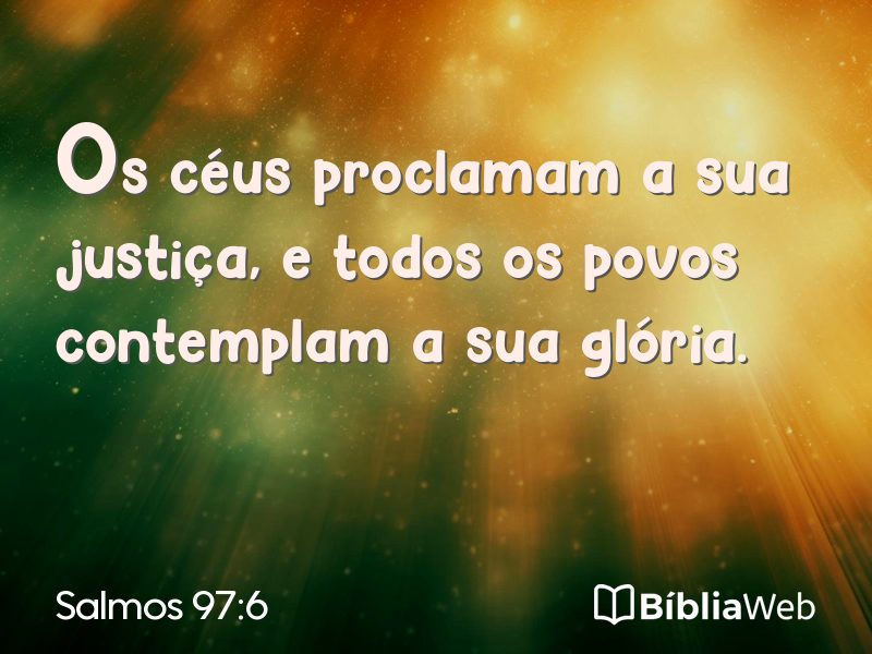 Salmos 97:6 em imagem para compartilhar