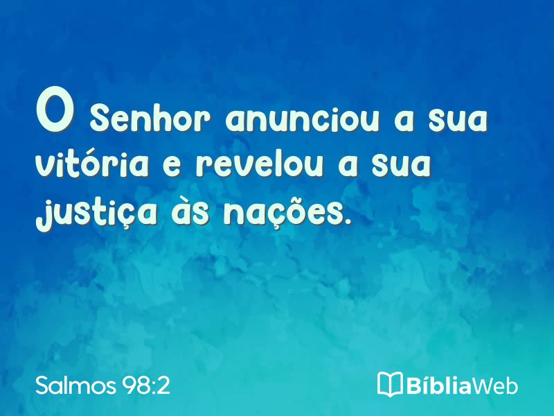 Salmos 98:2 em imagem para compartilhar