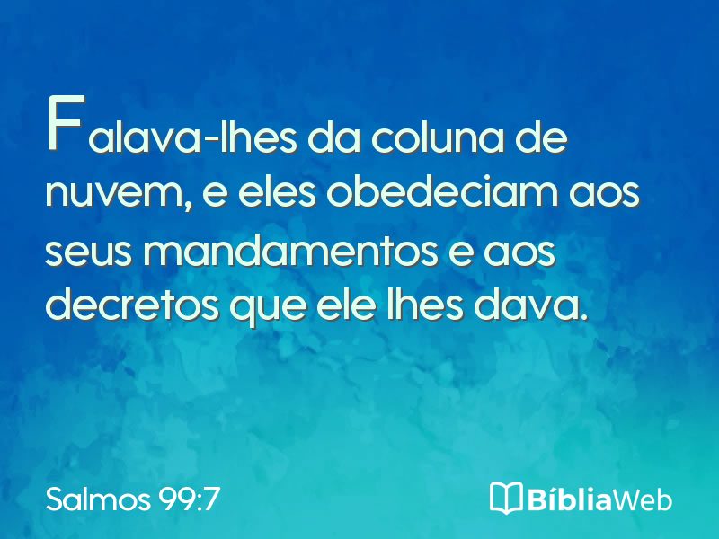 Salmos 99:7 em imagem para compartilhar