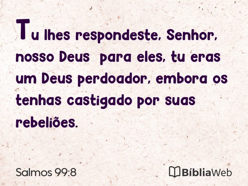 Salmos 99:8 em imagem para compartilhar