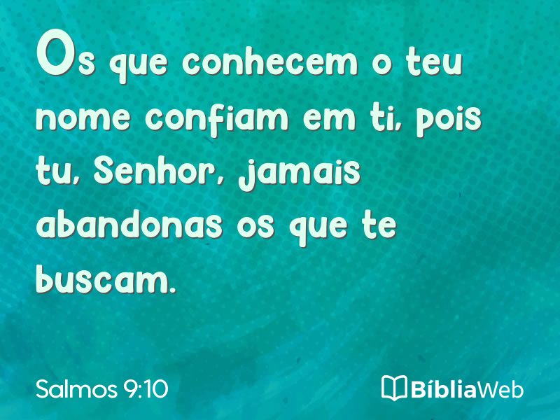 Salmos 9:10 em imagem para compartilhar
