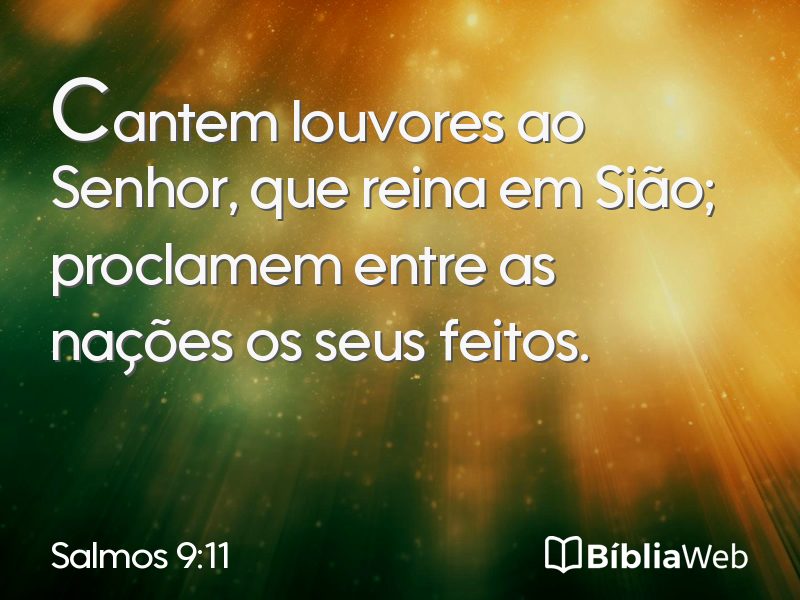 Salmos 9:11 em imagem para compartilhar