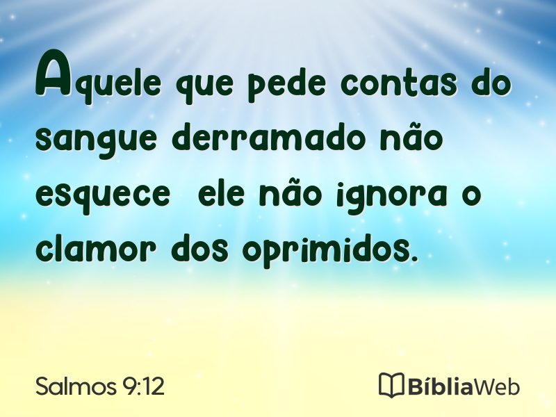 Salmos 9:12 em imagem para compartilhar
