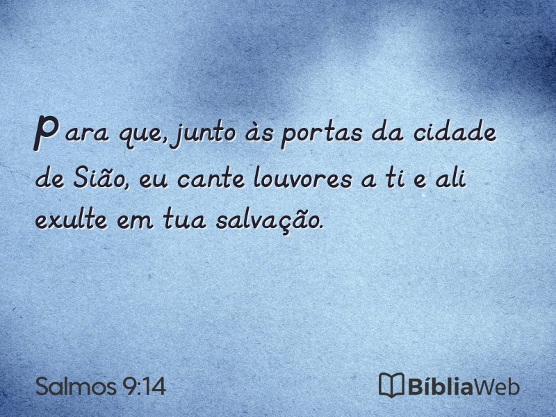 Salmos 9:14 em imagem para compartilhar
