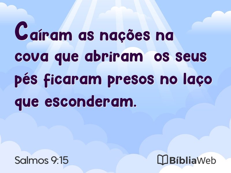 Salmos 9:15 em imagem para compartilhar