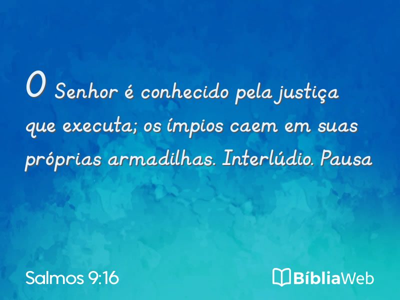 Salmos 9:16 em imagem para compartilhar