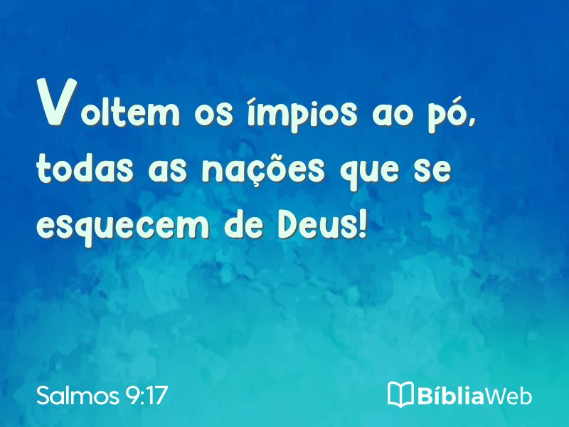 Salmos 9:17 em imagem para compartilhar