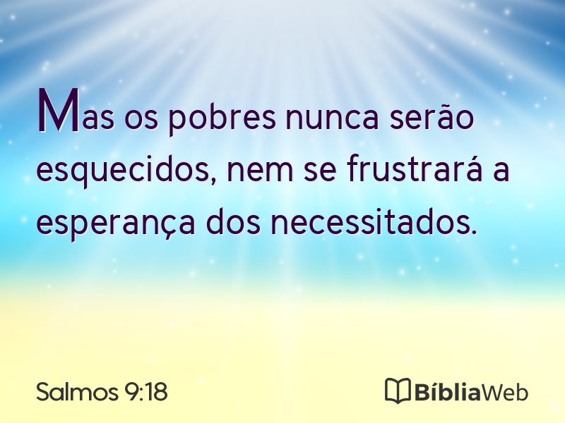 Salmos 9:18 em imagem para compartilhar