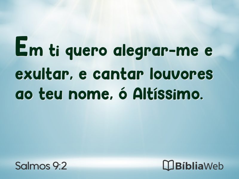 Salmos 9:2 em imagem para compartilhar