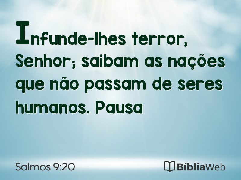 Salmos 9:20 em imagem para compartilhar