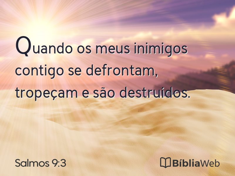 Salmos 9:3 em imagem para compartilhar