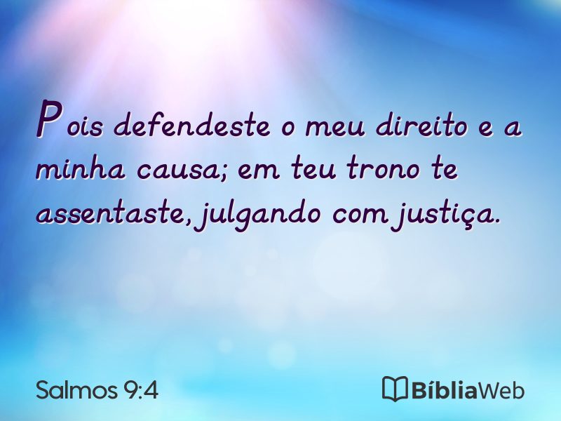 Salmos 9:4 em imagem para compartilhar