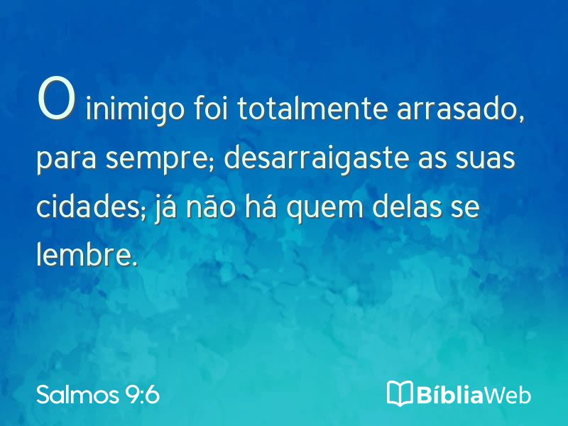 Salmos 9:6 em imagem para compartilhar