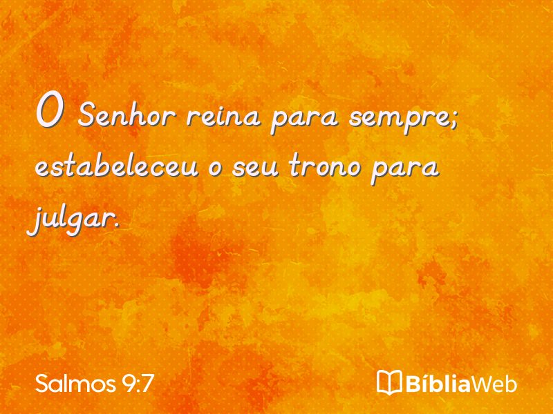 Salmos 9:7 em imagem para compartilhar
