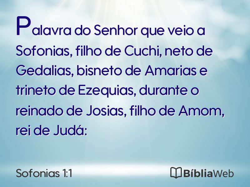 Sofonias 1:1 em imagem para compartilhar
