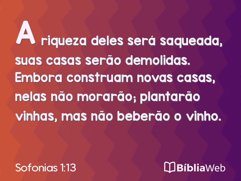 Sofonias 1:13 em imagem para compartilhar