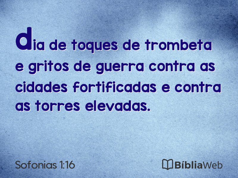 Sofonias 1:16 em imagem para compartilhar