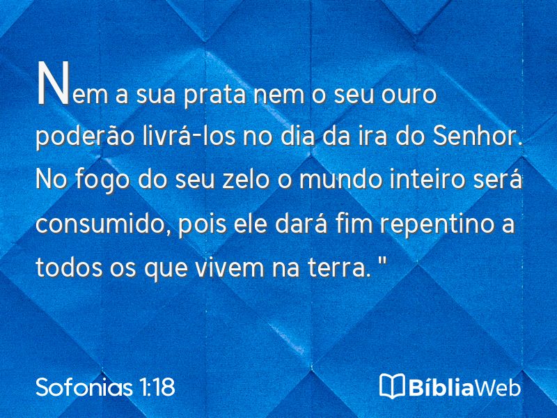 Sofonias 1:18 em imagem para compartilhar
