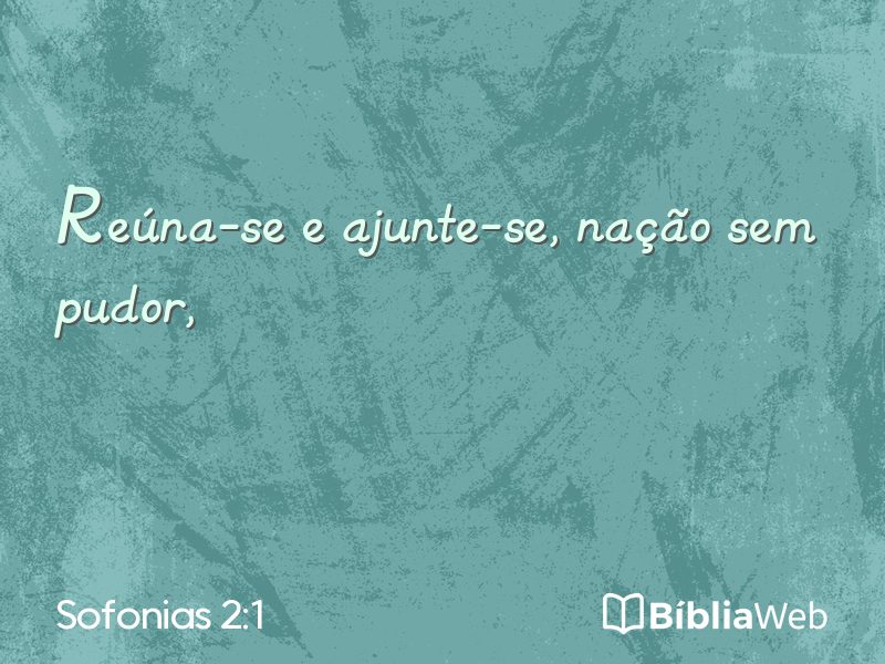 Sofonias 2:1 em imagem para compartilhar