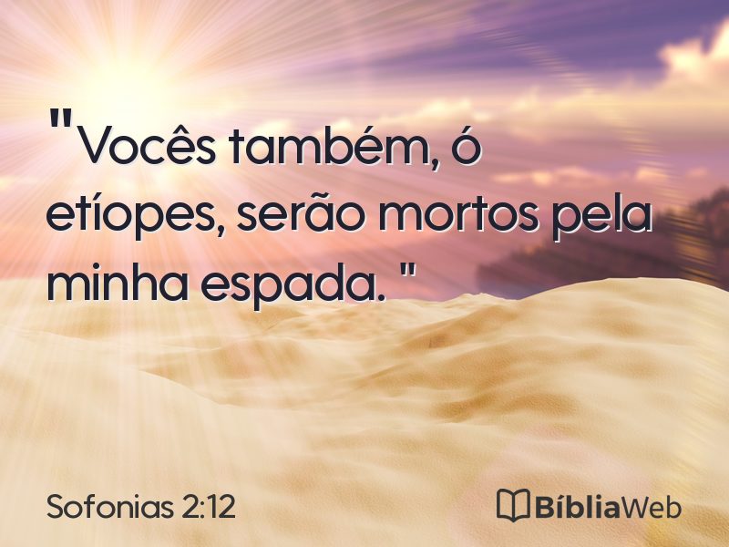 Sofonias 2:12 em imagem para compartilhar