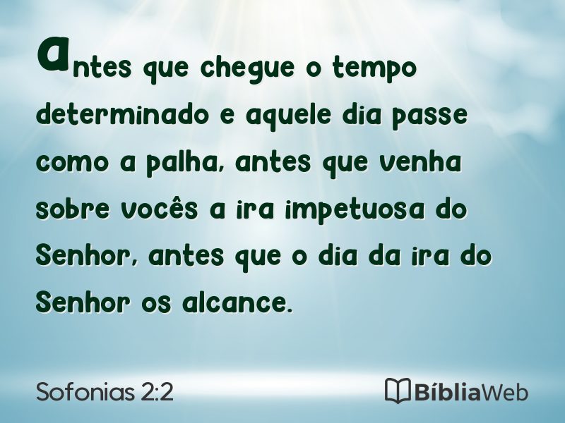 Sofonias 2:2 em imagem para compartilhar