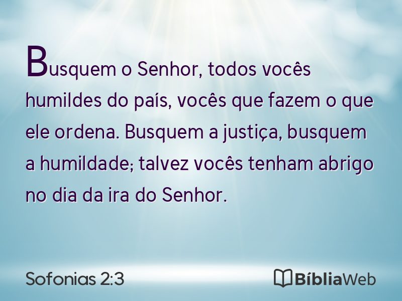 Sofonias 2:3 em imagem para compartilhar