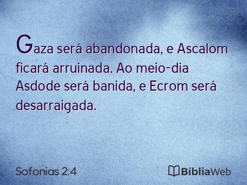 Sofonias 2:4 em imagem para compartilhar