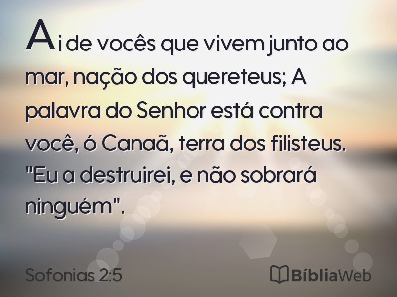 Sofonias 2:5 em imagem para compartilhar