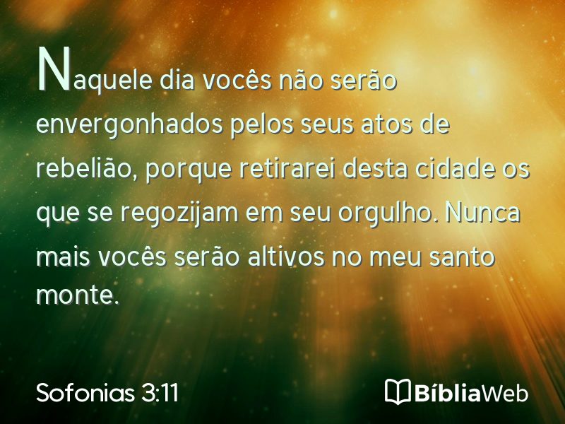 Sofonias 3:11 em imagem para compartilhar