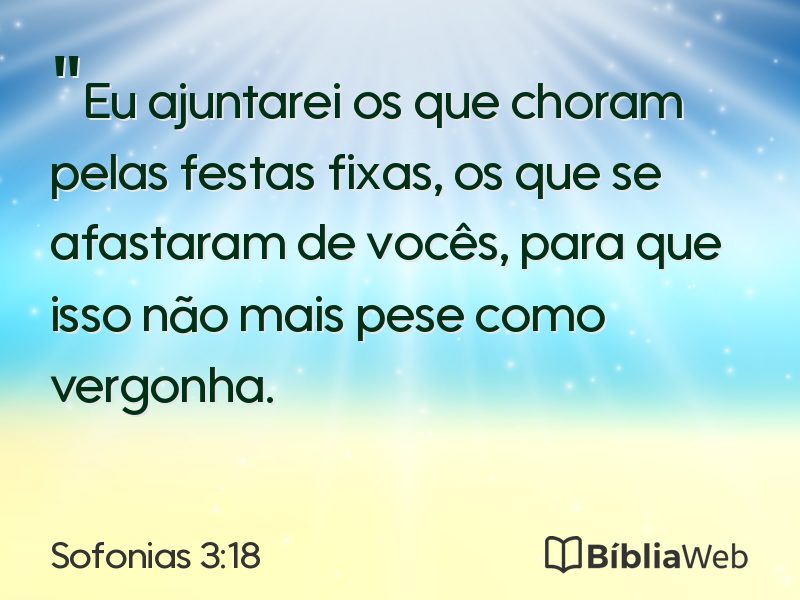 Sofonias 3:18 em imagem para compartilhar
