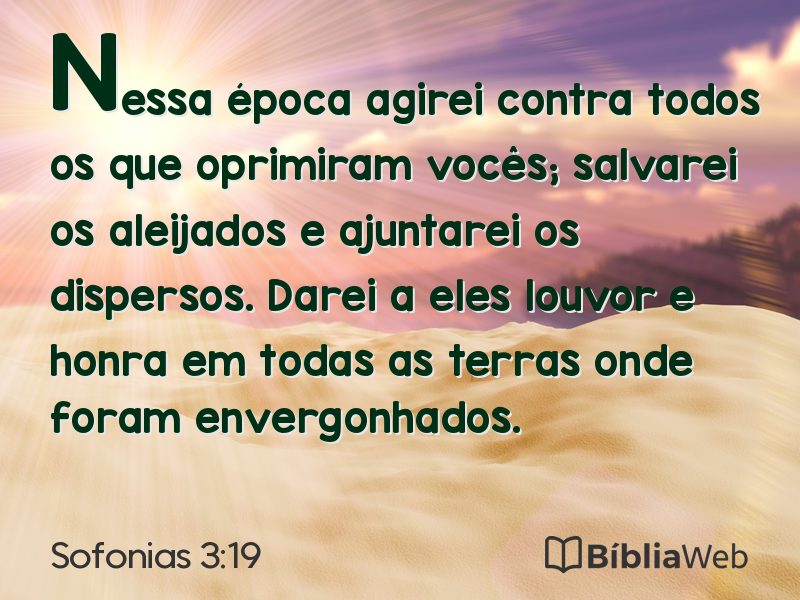 Sofonias 3:19 em imagem para compartilhar