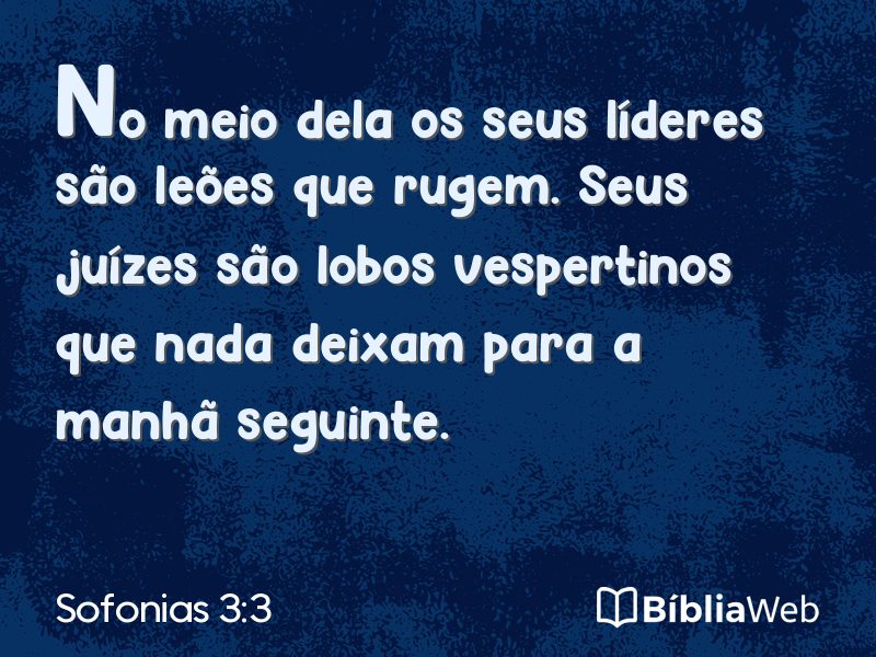 Sofonias 3:3 em imagem para compartilhar
